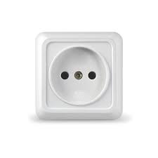 Розетка ОУ 1 мест. бел. (керам. осн.)