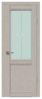 Дверь СИТИЛАЙН 025 (70см) Лиственница беленая  (матовое витражное стекло)