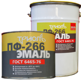 Эмаль ПФ-266 золотисто-коричневая, банка 9кг