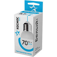Лампа св/д Космос шар  E27 8,5W (8W) (740lm) 4500K 4K матов. 82x45 BASIC LkecLED8.5wGL45E2745