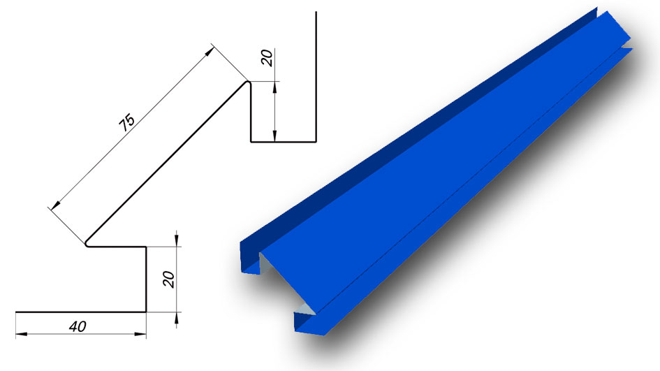20 от 150. Угол наружный сложный RAL 5005 сигнально синий. Профиль для обрамления внешних углов 100х150мм. Угол фасадный наружный ral9005. Планка угла наружного сложного 75х75х3000 чертеж.