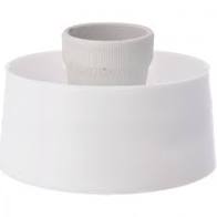 Основание к св-ку НБП 01-60-004 керамич. патрон E27, НАКЛОН, полипропилен, БЕЛЫЙ без стекла (РБ)