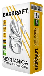 BARKRAFT Штукатурка "MECHANICA" гипсовая белая машинного нанесения (30кг) 45шт/пал