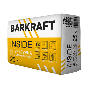 BARKRAFT Штукатурка "INSIDE" цементная, для внутр. работ, 25 кг 56шт./пал