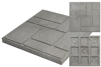 Плитка полимерпесчаная тротуарная 300*300*25 Серая (11шт/м2) (400шт/1паллет)