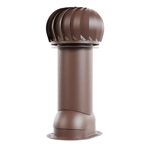  Роторная вент. Viotto с универсальным проходом, d-125мм, утепленная, шоколад