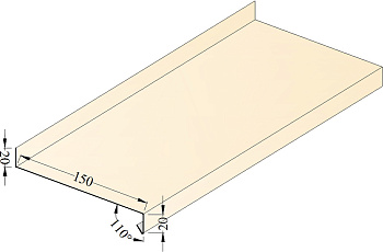 Подоконный отлив (длина кратно 2м)