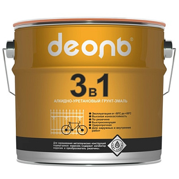 ДЕОЛЬ Эмаль UR-12 оранжевая 3кг