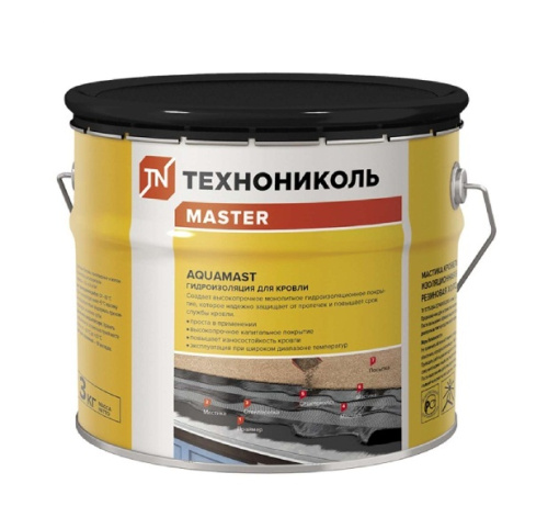 Мастика AQUAMAST Кровля битумно-резиновая  3 кг
