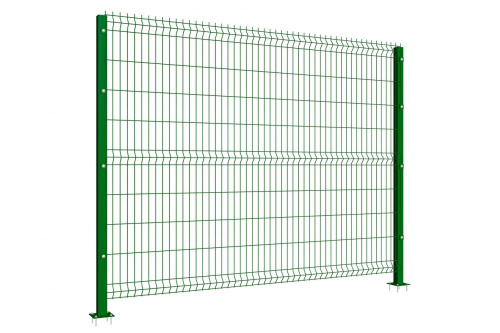 Секция ОПТИМА из прутка 4 мм, 2535x1530 с ячейкой 55х200 RAL6005 (зеленый),SO4/55/2535x1530/RAL6005