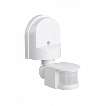 Датчик движения ИЭК ДД 009 белый, макс. нагрузка 1100Вт, угол обзора 180град., дальность 12м