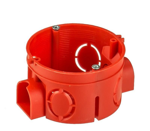 Коробка установочная 68*45мм IP20 5 вводов, в бетонную стену