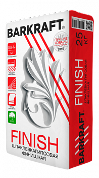 BARKRAFT Шпаклевка гипсовая FINISH (25кг) (белая) 56шт./пал