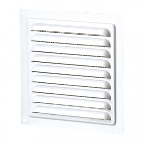 Решетка вентиляционная вытяжная стальная 300х300 белая