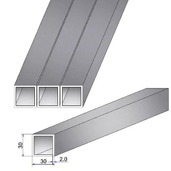 Установочный профиль 32х32х2мм (3,06м) 24601/М