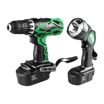 !HITACHI Аккумуляторный шуруповерт  DS18 DVF3 TA + фонарь