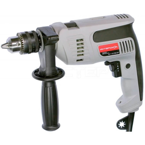 ИНТЕРСКОЛ Дрель ударная ДУ-13/780ЭР (780Вт, ключ патрон 13мм, 2кг, коробка)