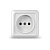 Розетка ОУ 1 мест. бел. (керам. осн.) 