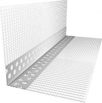 Угол из ПВХ с сеткой 10смх15см фасадный (2,5м)