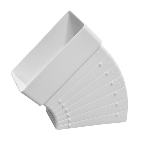 Колено разноугловое горизонтальное пластик, 60х120