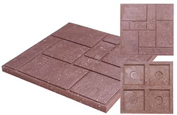 Плитка полимерпесчаная дачная 330*330*15 Красная (9шт/м2) (400шт/1паллет)