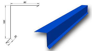 Фронтонная планка RAL 9003 белый (длина кратно 2м)