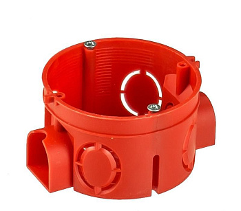 Коробка установочная 68*45мм IP20 5 вводов, в бетонную стену