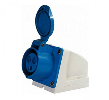 !Розетка 113 стационарная 2Р+РЕ16А 220В ИЭК (силовая)