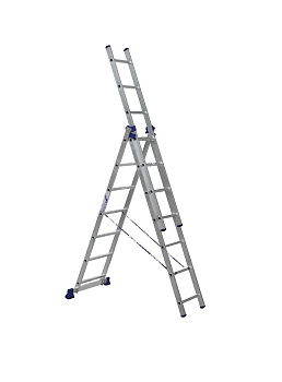 Лестница алюминевая 3-х секц.12 ступ. 338/560/786см 63-3-012