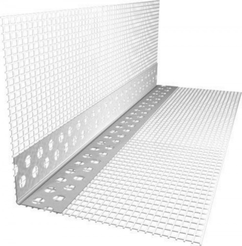 Угол из ПВХ с сеткой 10смх15см фасадный (2,5м)