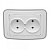 Розетка Паурмен Классика 2СП с з/к бел. 16А 250В